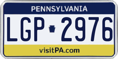 PA license plate LGP2976