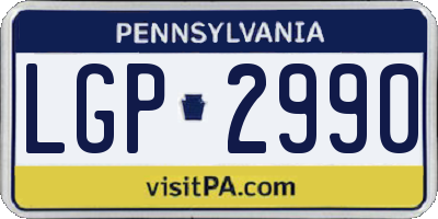 PA license plate LGP2990