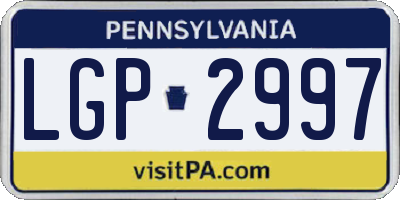 PA license plate LGP2997