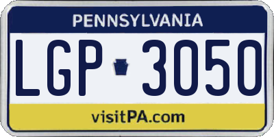 PA license plate LGP3050