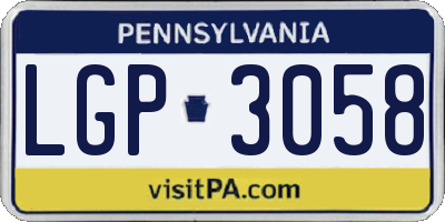 PA license plate LGP3058