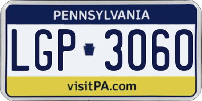 PA license plate LGP3060