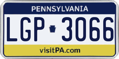 PA license plate LGP3066