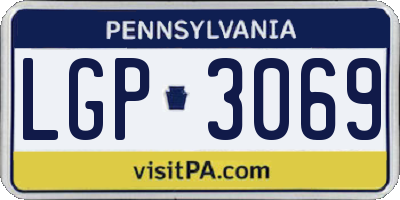 PA license plate LGP3069