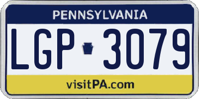 PA license plate LGP3079