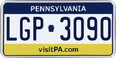 PA license plate LGP3090