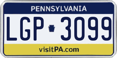 PA license plate LGP3099