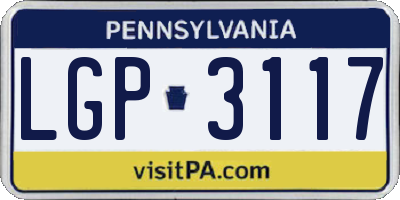PA license plate LGP3117