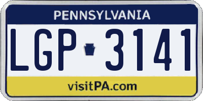 PA license plate LGP3141