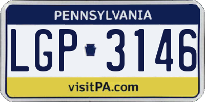 PA license plate LGP3146