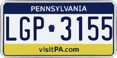 PA license plate LGP3155