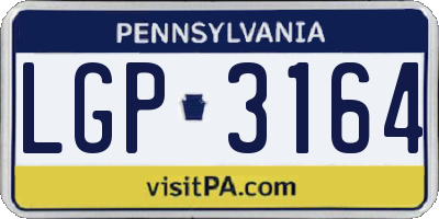 PA license plate LGP3164
