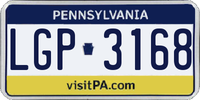PA license plate LGP3168