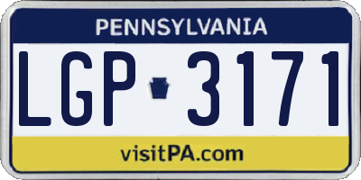 PA license plate LGP3171