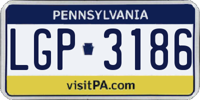 PA license plate LGP3186