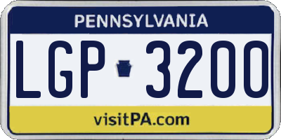PA license plate LGP3200