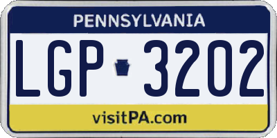 PA license plate LGP3202