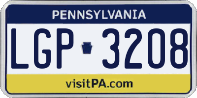 PA license plate LGP3208