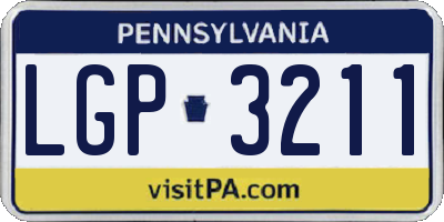 PA license plate LGP3211