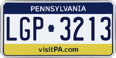 PA license plate LGP3213