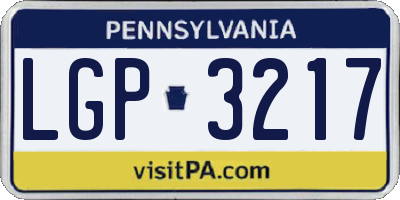 PA license plate LGP3217