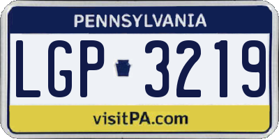 PA license plate LGP3219