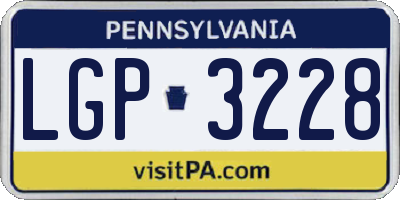PA license plate LGP3228