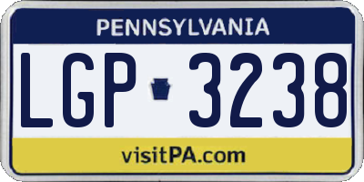 PA license plate LGP3238