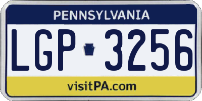 PA license plate LGP3256
