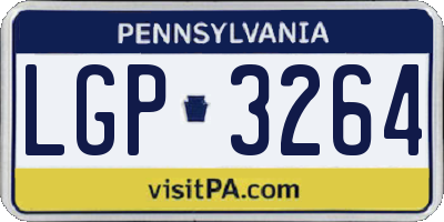 PA license plate LGP3264