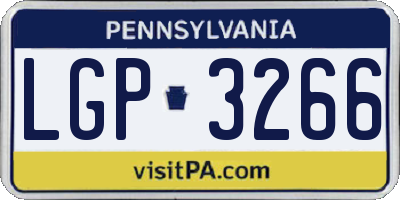 PA license plate LGP3266
