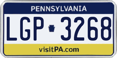 PA license plate LGP3268