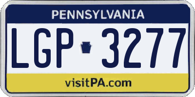 PA license plate LGP3277