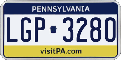 PA license plate LGP3280