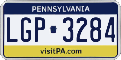 PA license plate LGP3284