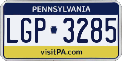 PA license plate LGP3285
