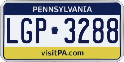 PA license plate LGP3288