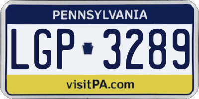 PA license plate LGP3289