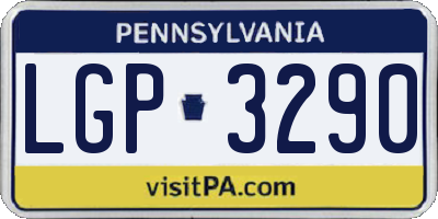 PA license plate LGP3290