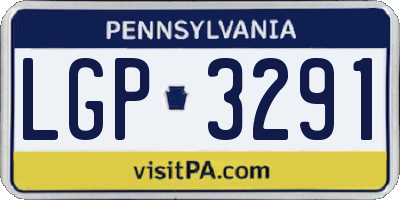 PA license plate LGP3291