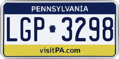 PA license plate LGP3298