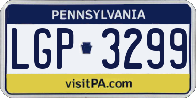 PA license plate LGP3299
