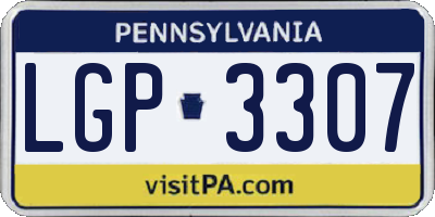 PA license plate LGP3307