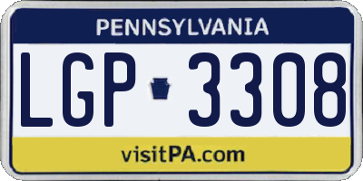 PA license plate LGP3308