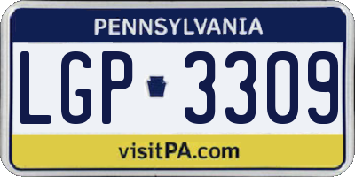 PA license plate LGP3309