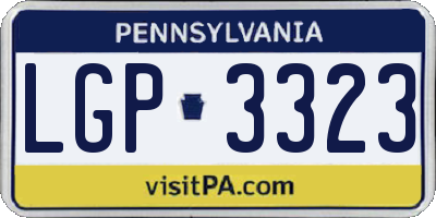 PA license plate LGP3323