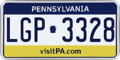 PA license plate LGP3328