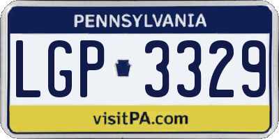 PA license plate LGP3329