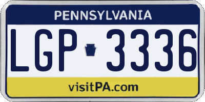 PA license plate LGP3336