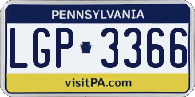PA license plate LGP3366